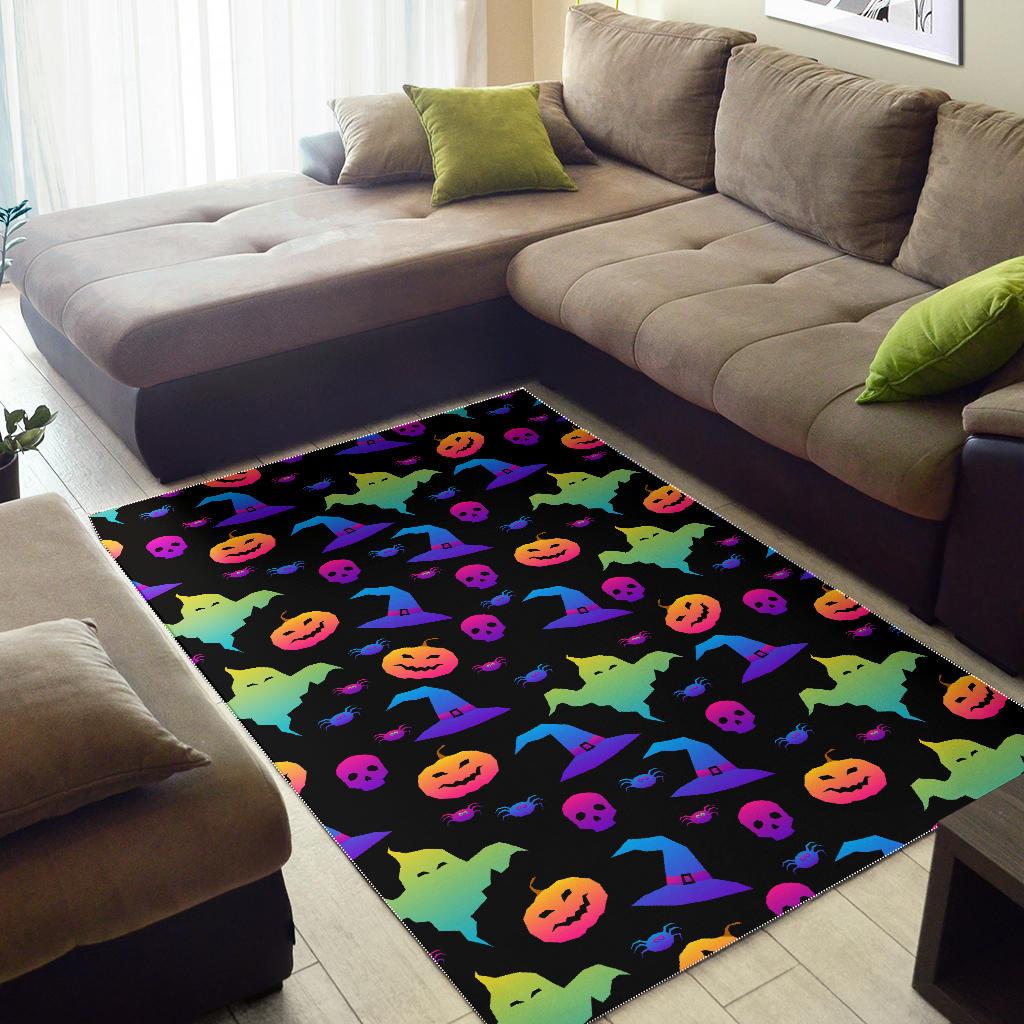 Colorful halloween background Area Rug