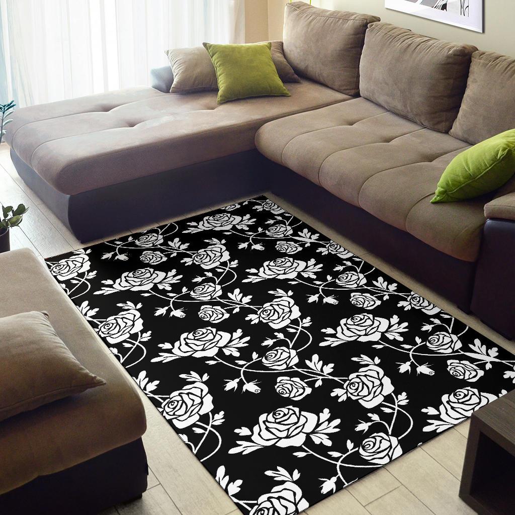 Rose Pattern Print Design RO013 Area Rugs