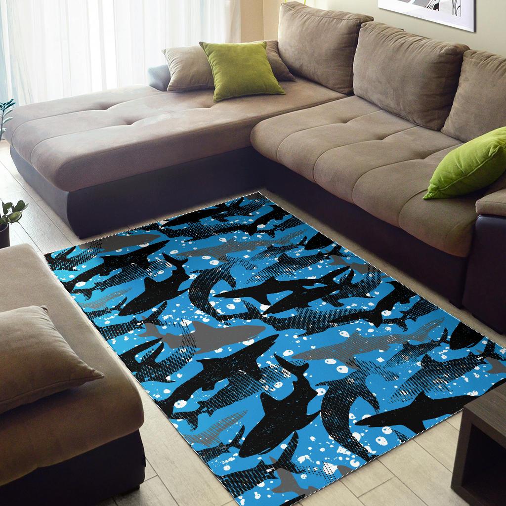 Shark Pattern Background Area Rug