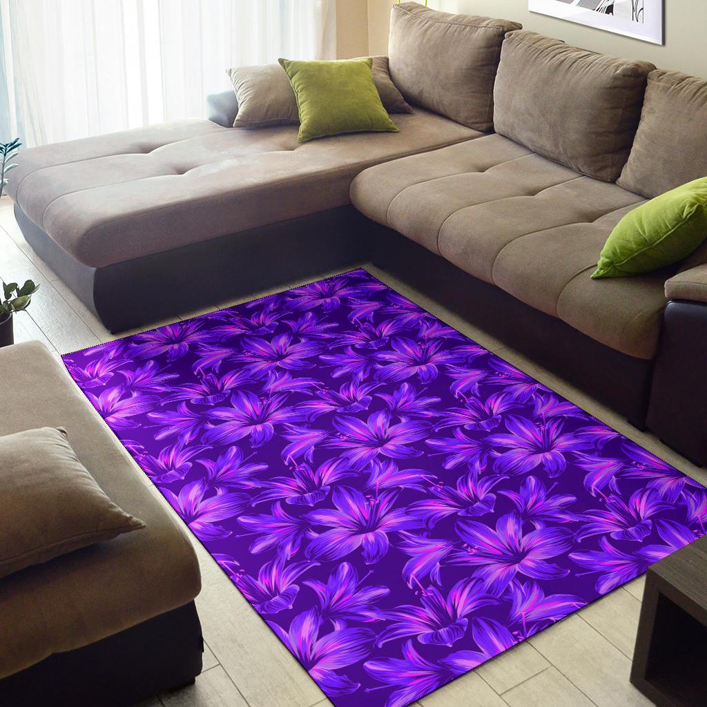 Amaryllis Pattern Print Design AL03 Area Rugs