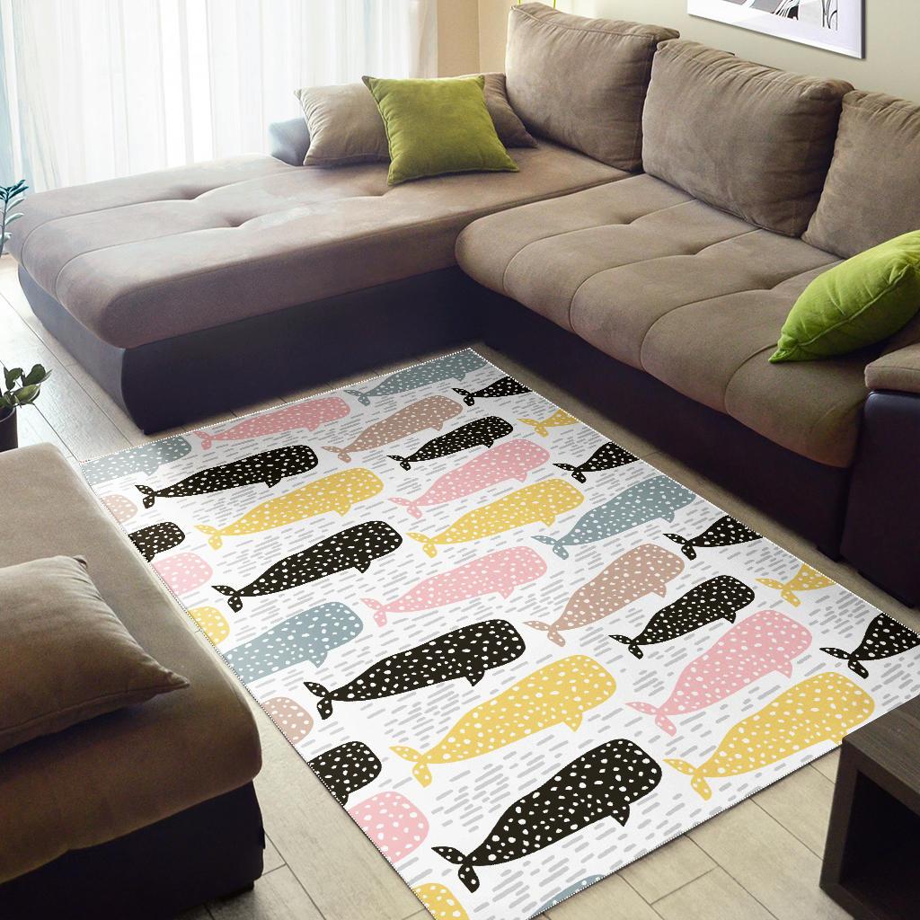 Whale dot pattern Area Rug