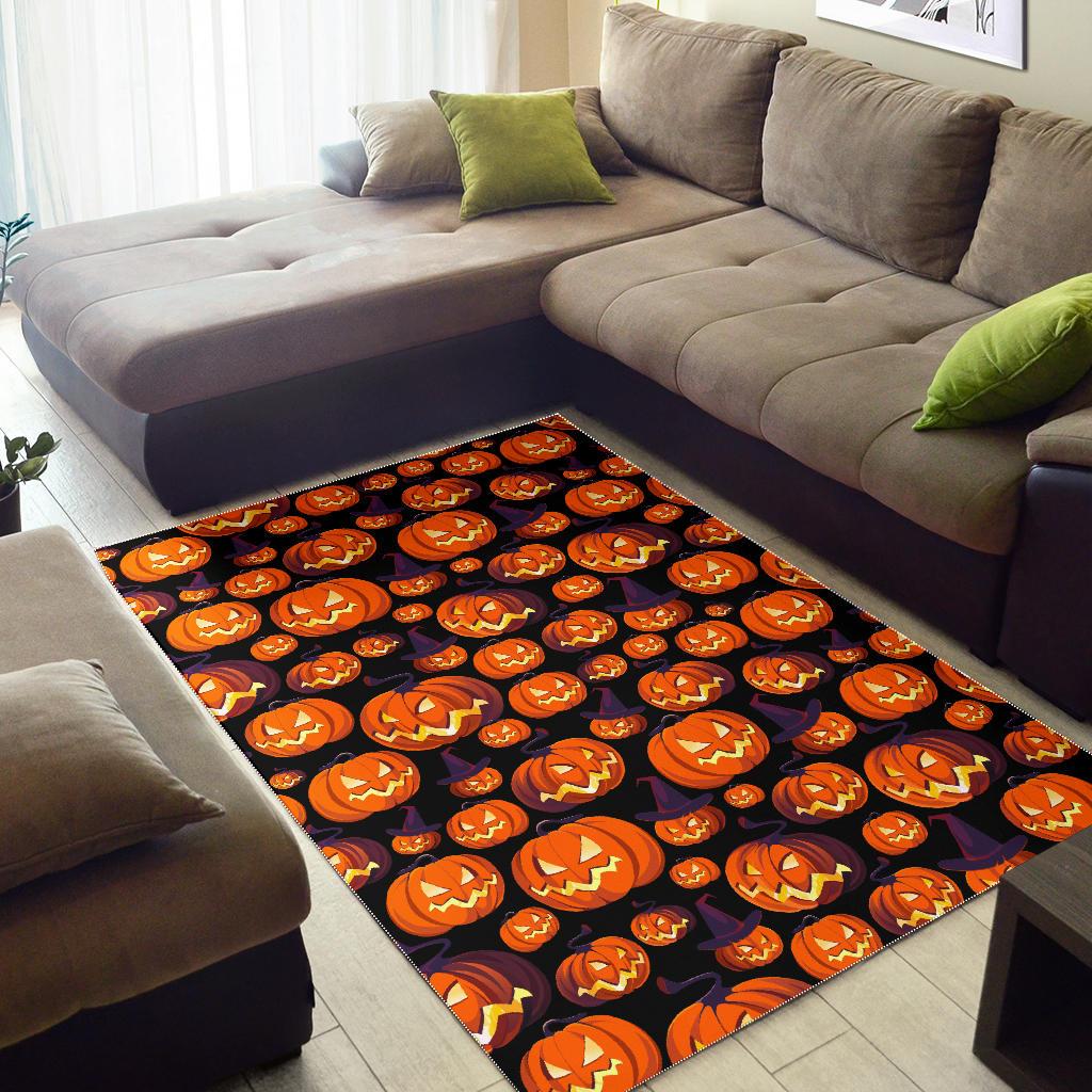 Halloween Pumpkin pattern Area Rug