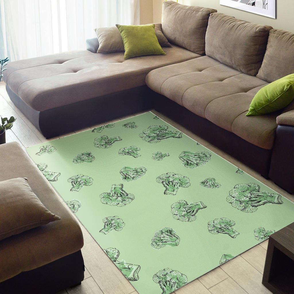 broccoli sketch pattern Area Rug