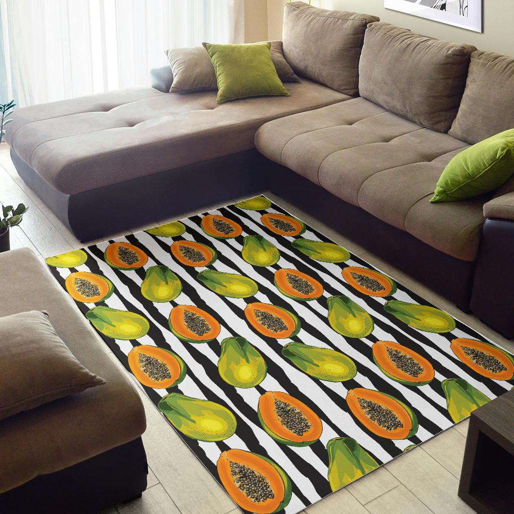 papaya design pattern Area Rug
