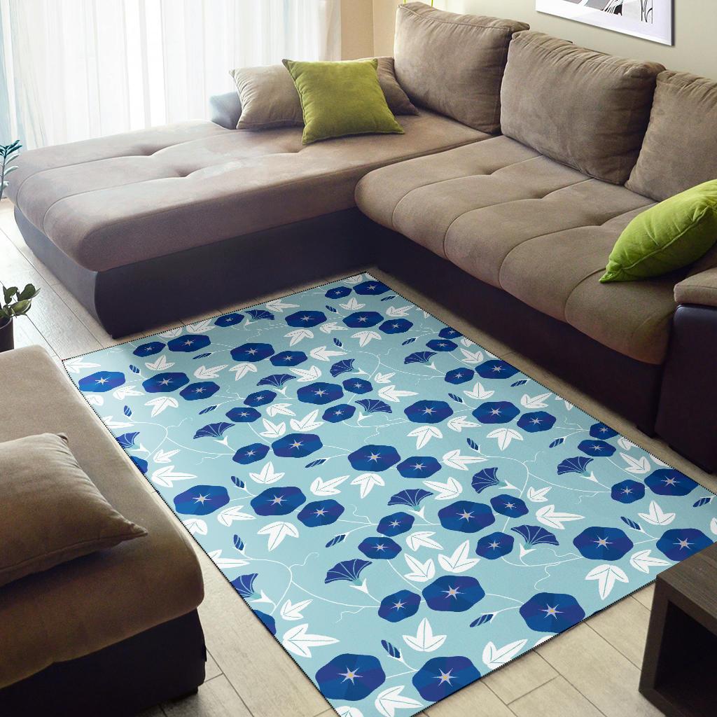Morning Glory Pattern Print Design MG07 Area Rugs