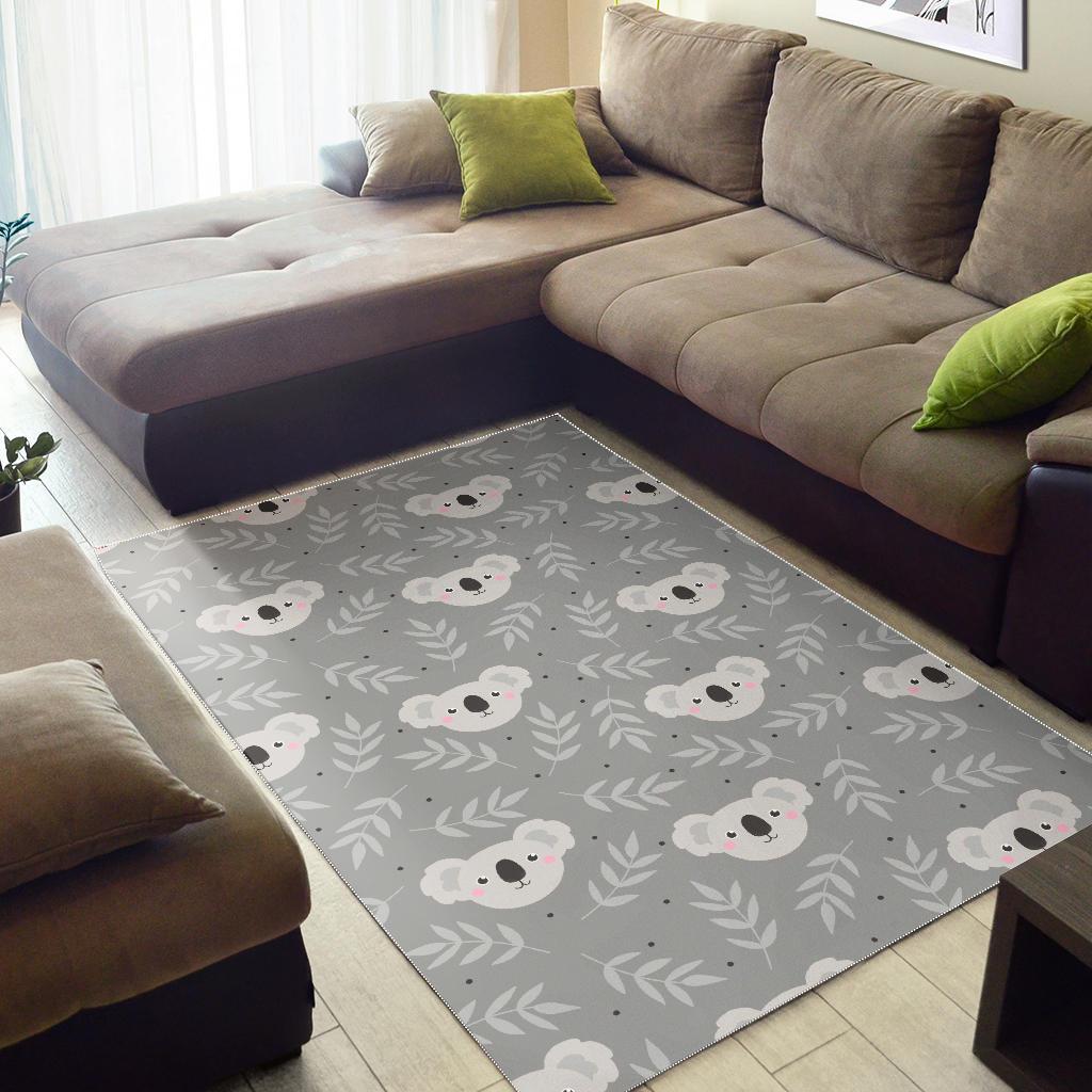 Cute koala leaves pattern Area Rug
