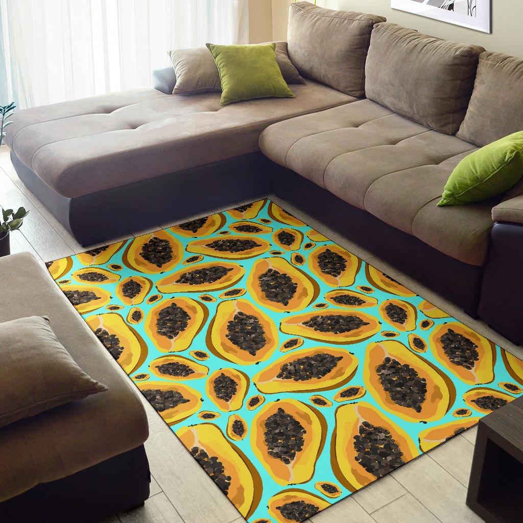 Papaya Pattern Print Design PP03 Area Rugs
