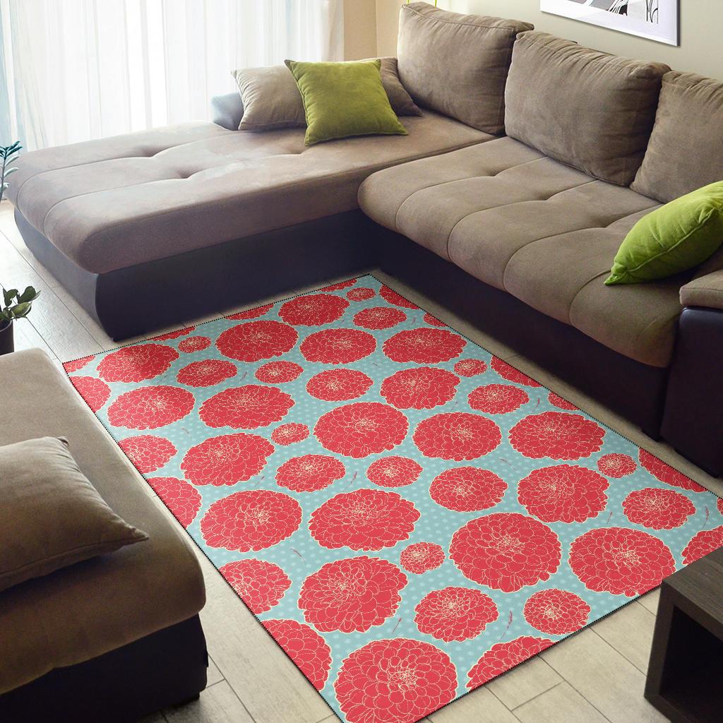 Marigold Pattern Print Design MR03 Area Rugs