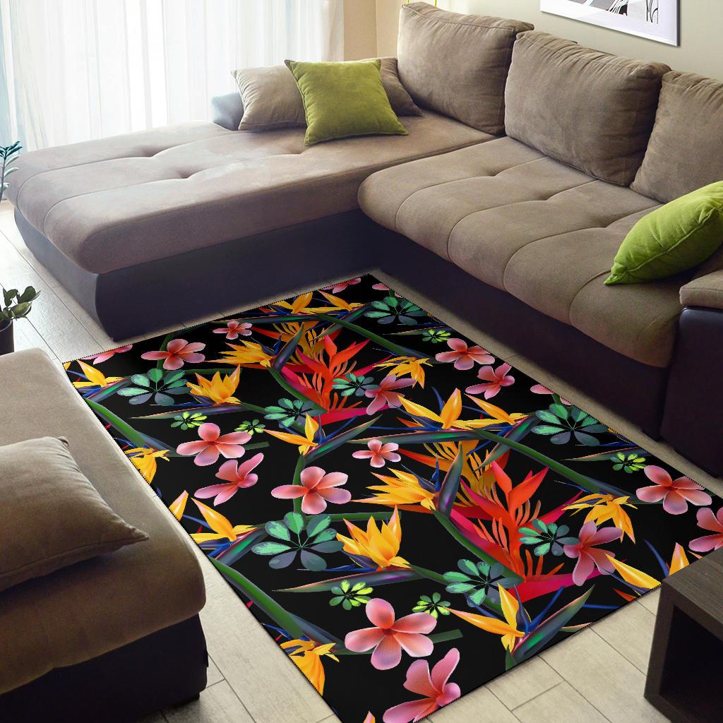 Tropical Flower Pattern Print Design TF015 Area Rugs