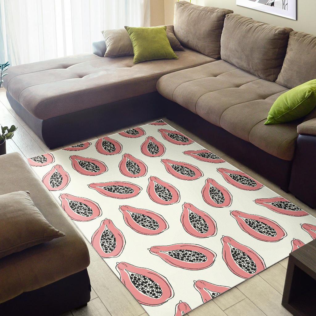 papaya pattern Area Rug