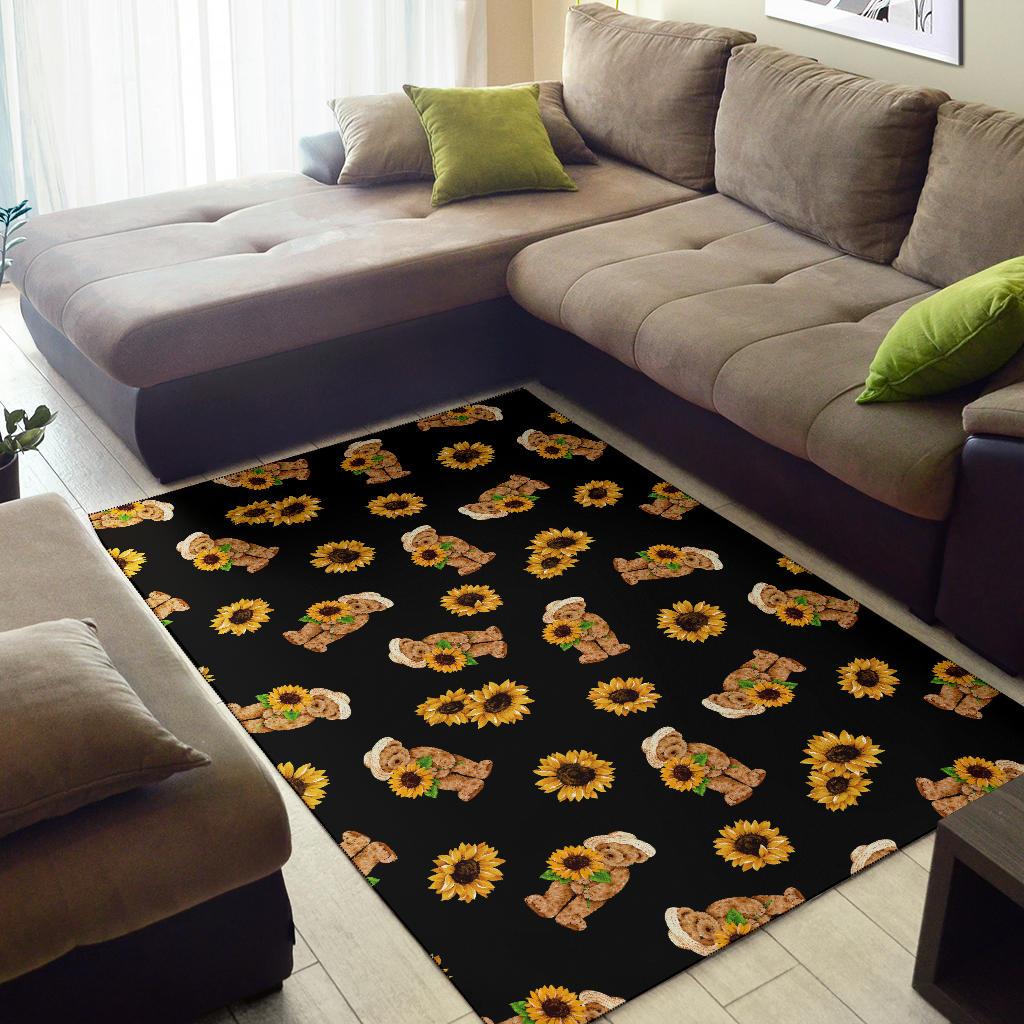 Sunflower Pattern Print Design SF016 Area Rugs