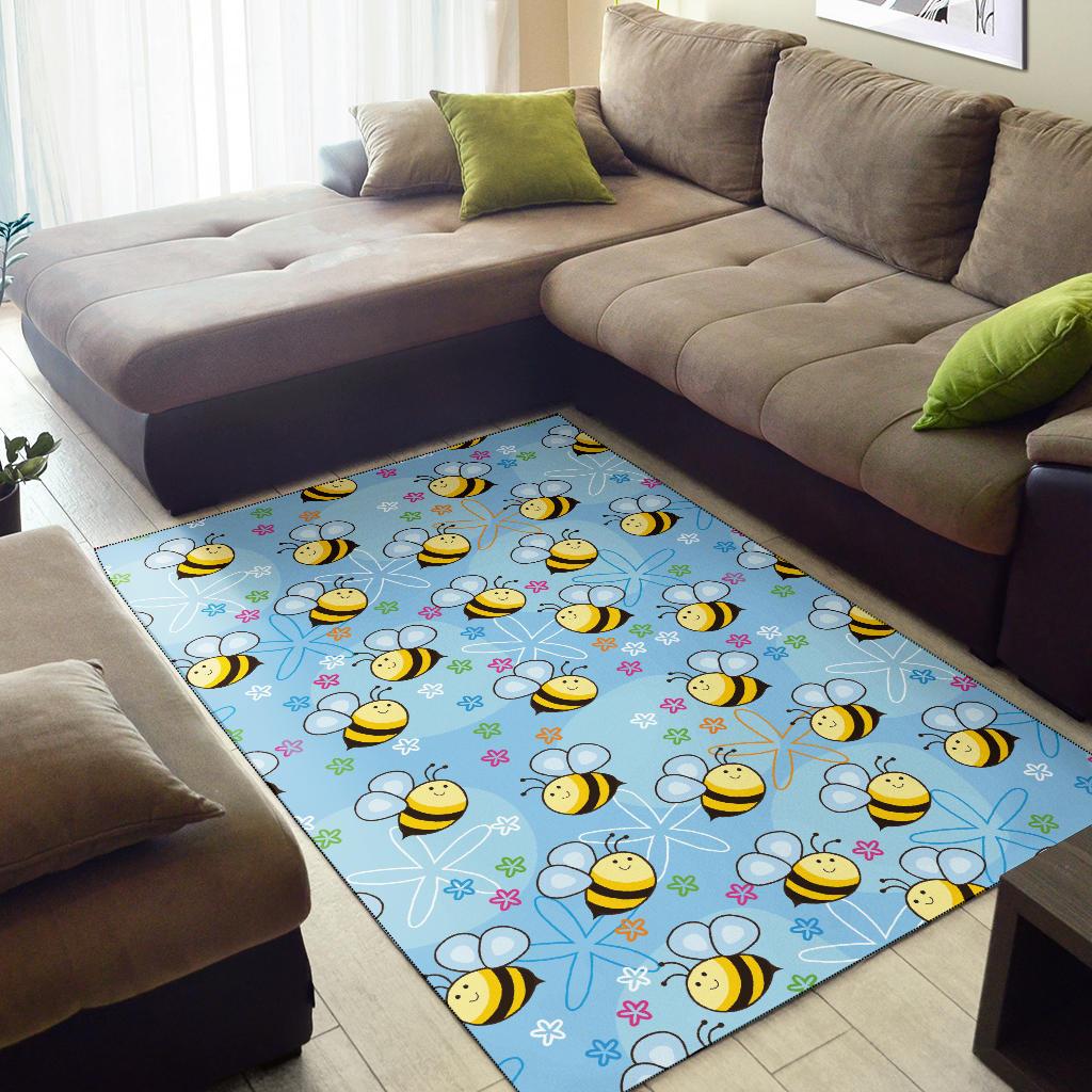 Bee Pattern Print Design BEE03 Area Rugs