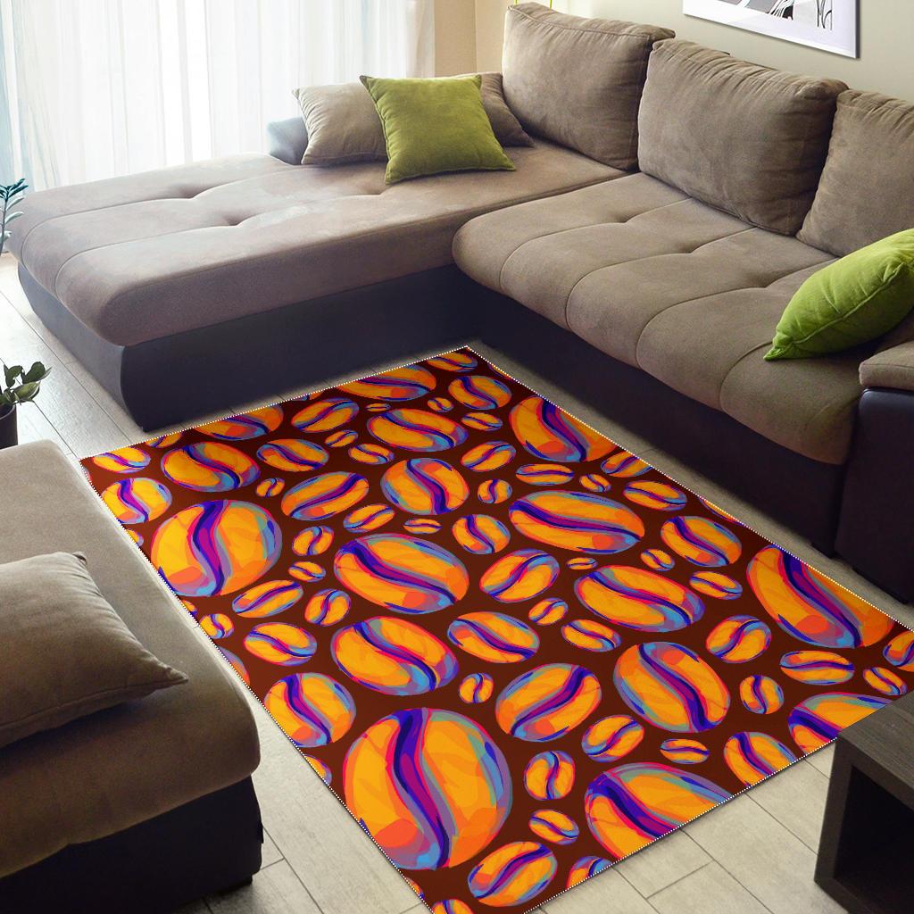 Coffee Bean Pattern Background Area Rug