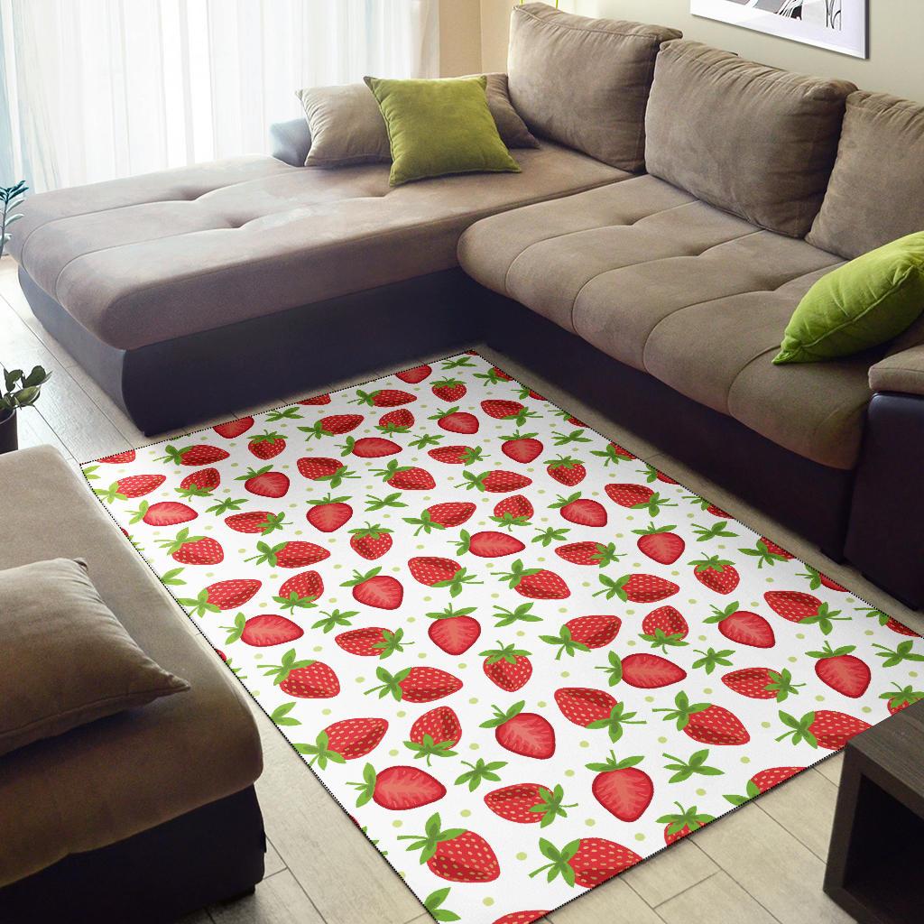 Strawberry Pattern Print Design SB07 Area Rugs