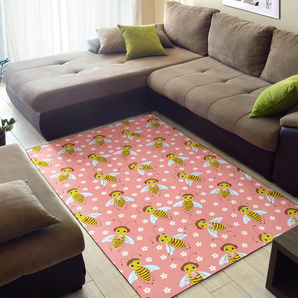 Bee Pattern Print Design BEE07 Area Rugs