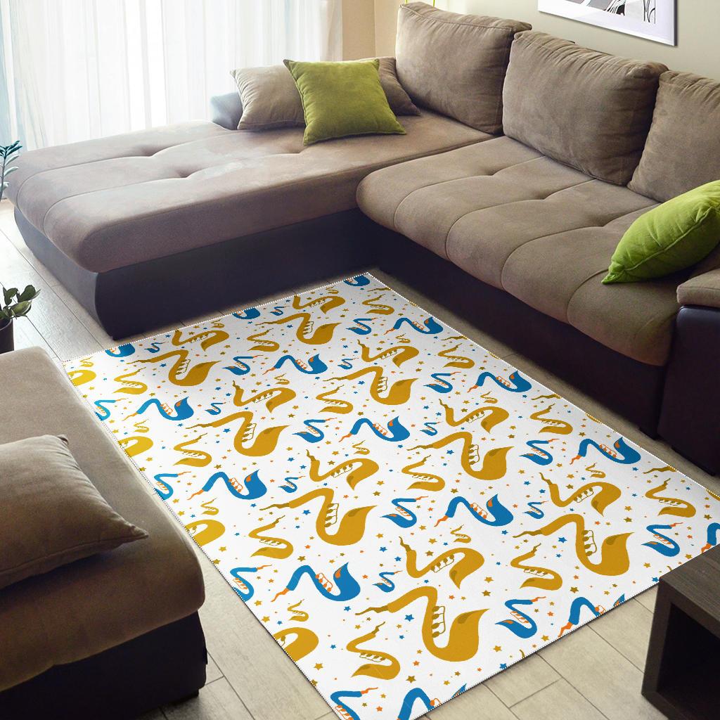 Saxophone Pattern Area Rug