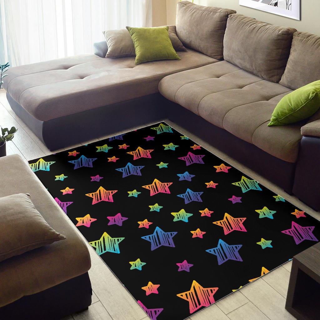 Colorful star pattern Area Rug