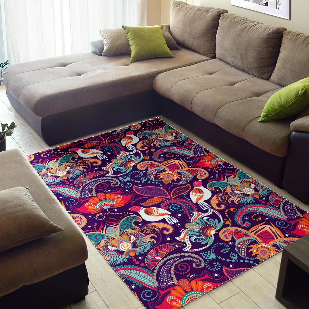 Indian Pattern Background Area Rug