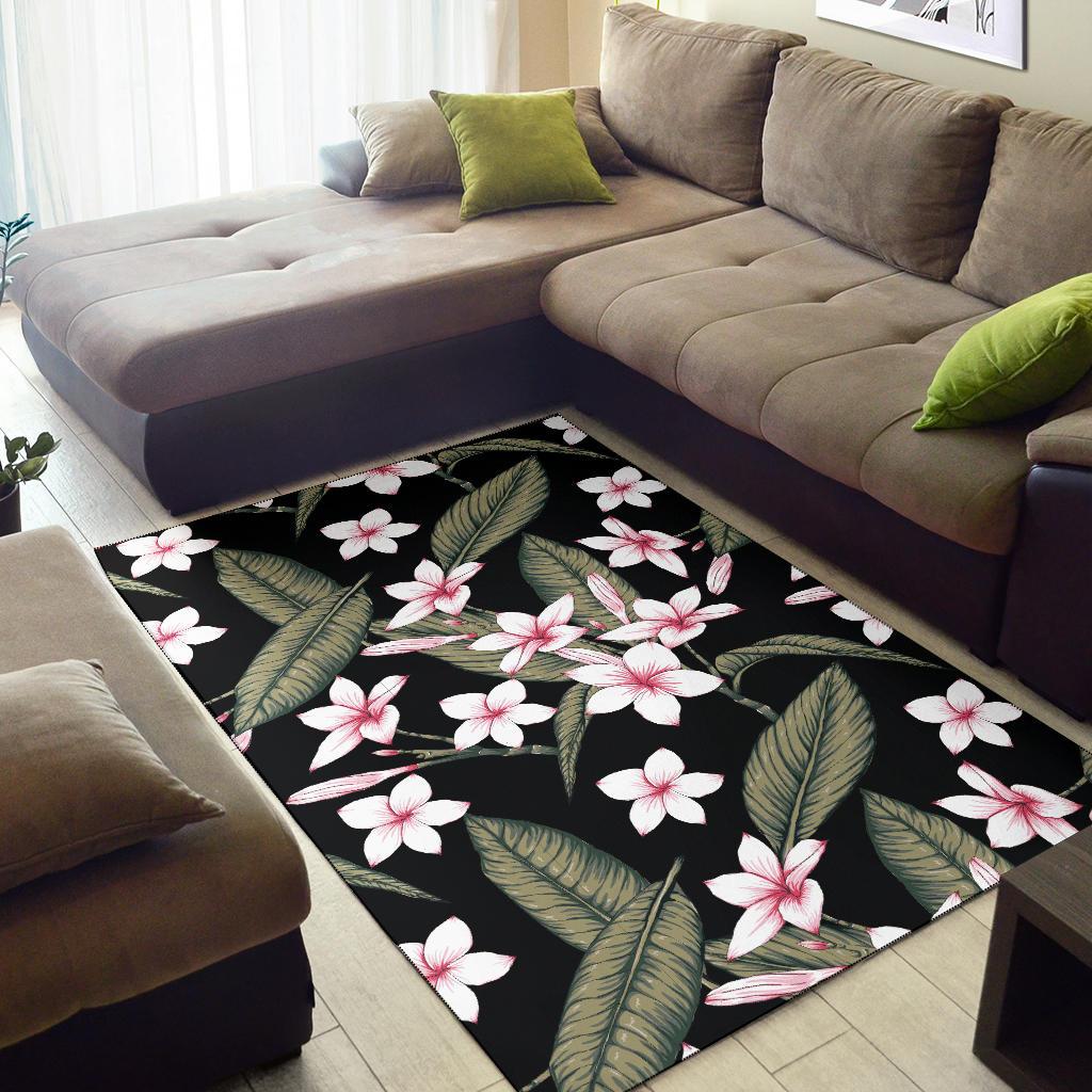 Plumeria Pattern Print Design PM021 Area Rugs