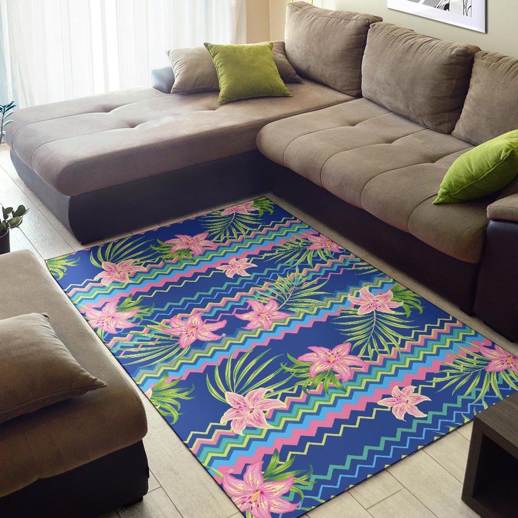 Lily Pattern Print Design LY015 Area Rugs