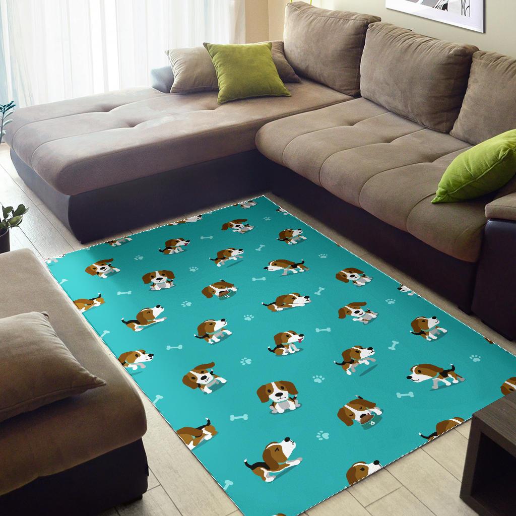 Cute Beagle Pattern Area Rug