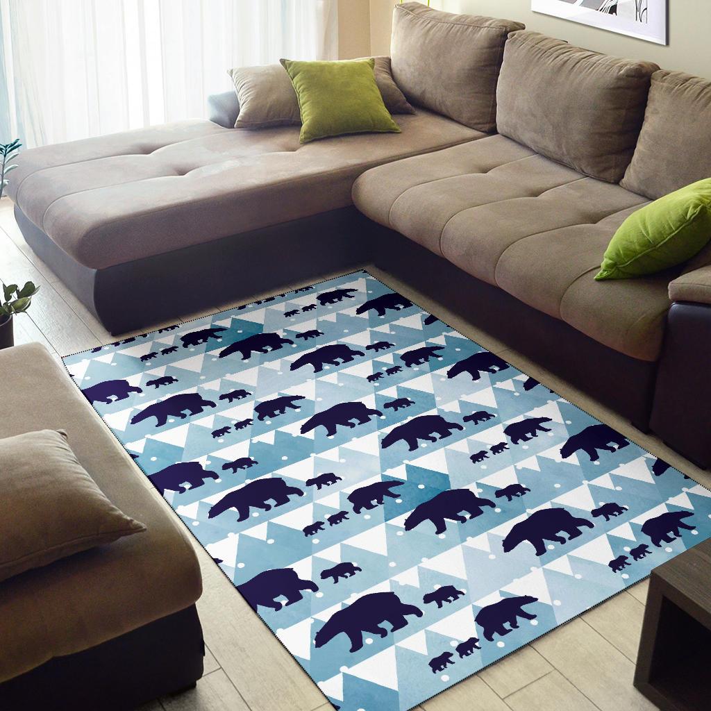 Bear Pattern Print Design BE01 Area Rugs