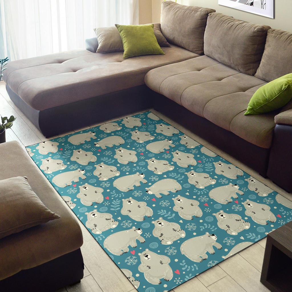 Bear Pattern Print Design BE04 Area Rugs
