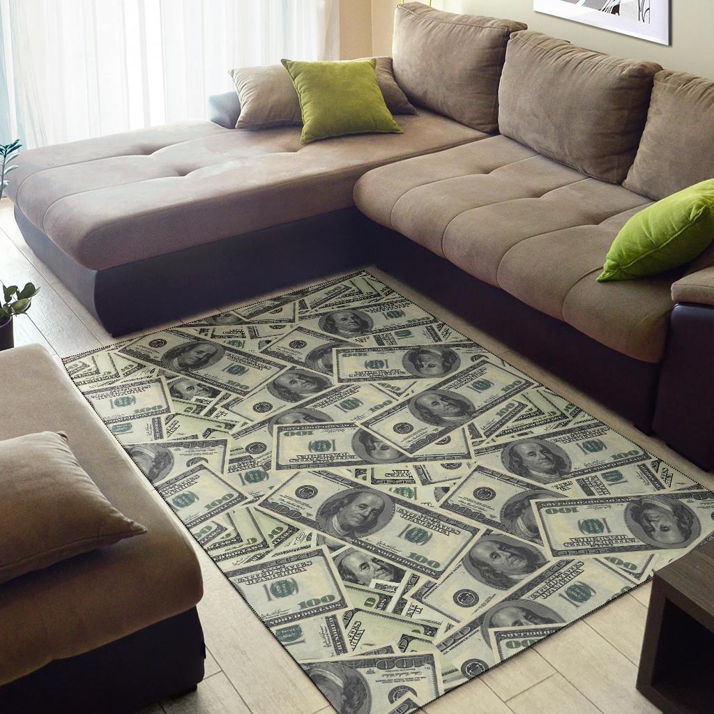 Dollar Pattern Print Design DO02 Area Rugs