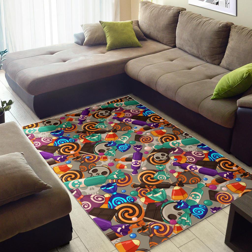 Halloween Candy Pattern Area Rug