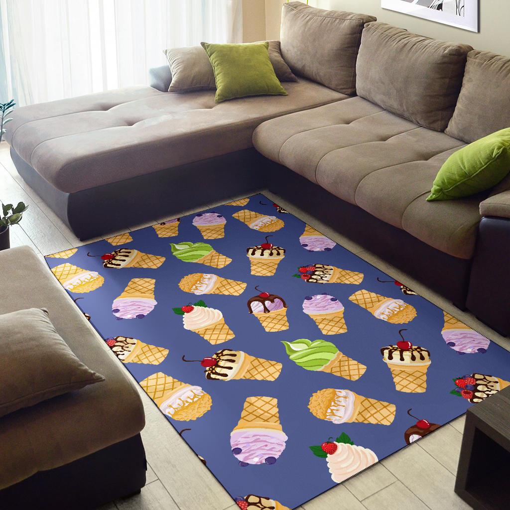 Ice Cream Pattern Print Design IC03 Area Rugs
