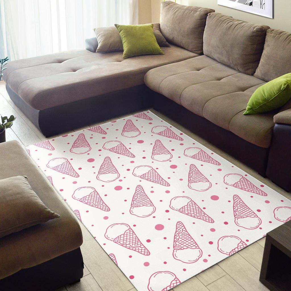 Hand drawn ice cream pattern Area Rug