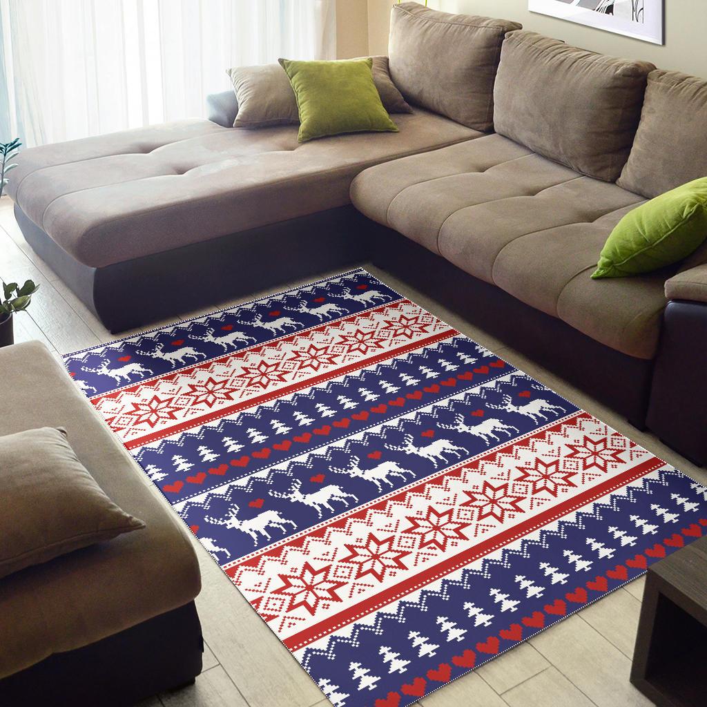 Deer Sweater Printed Pattern Area Rug