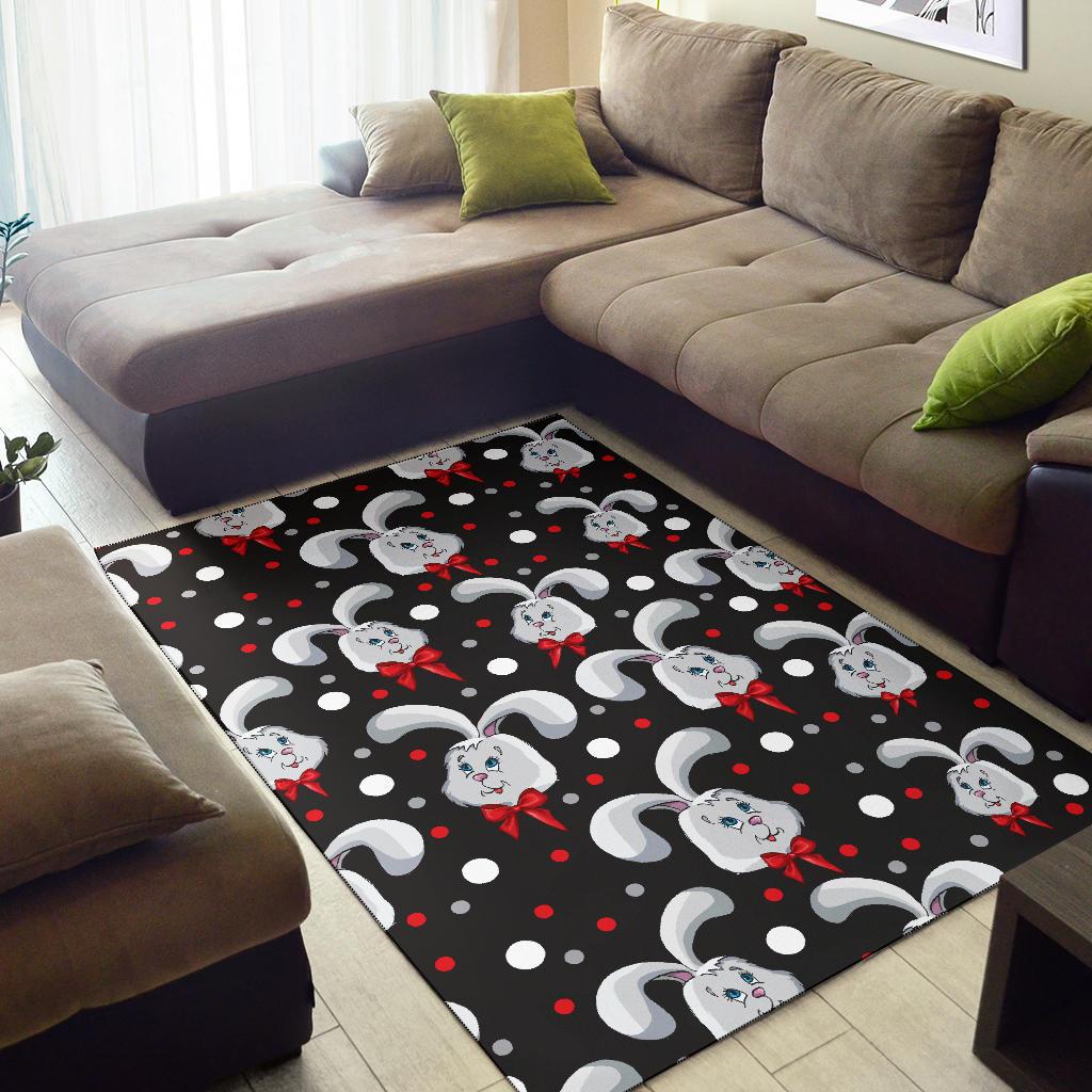 Rabbit Pattern Print Design RB012 Area Rugs