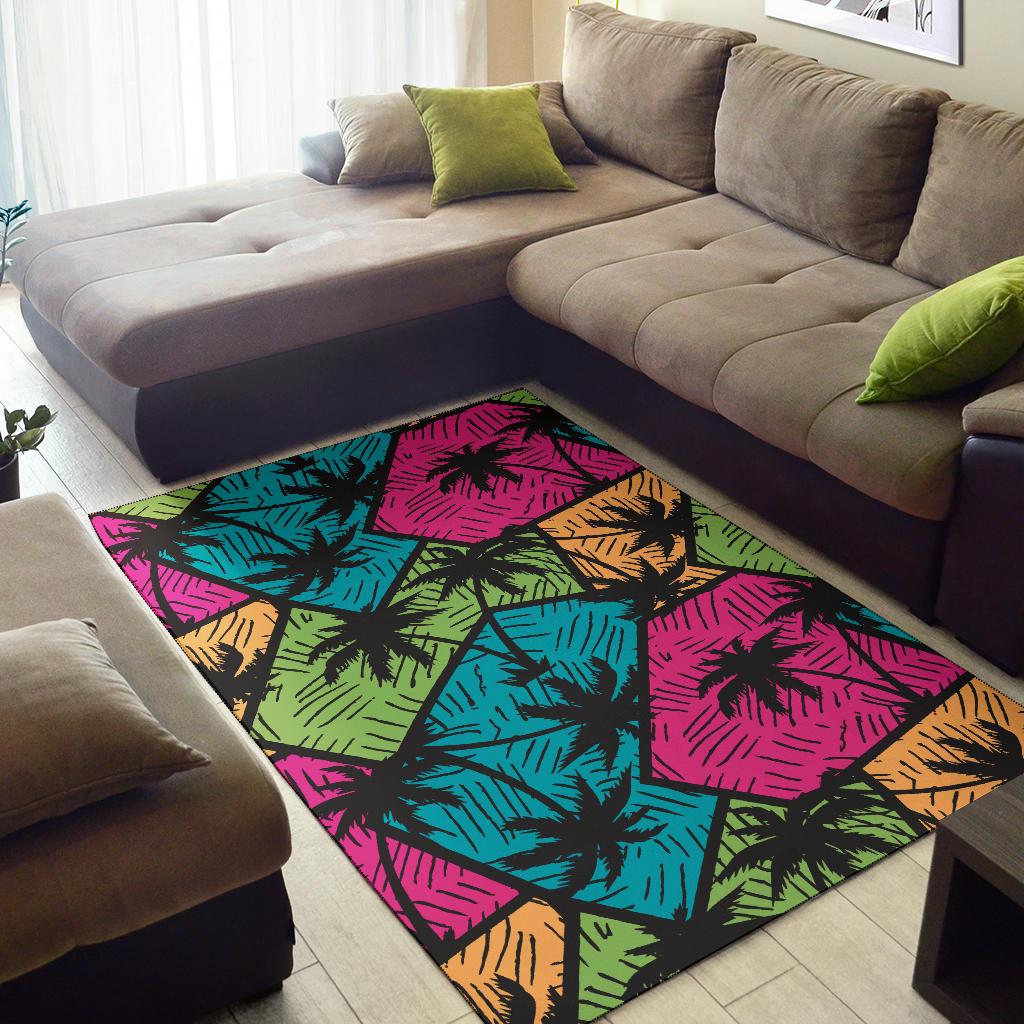 Palm Tree Pattern Print Design PT09 Area Rugs