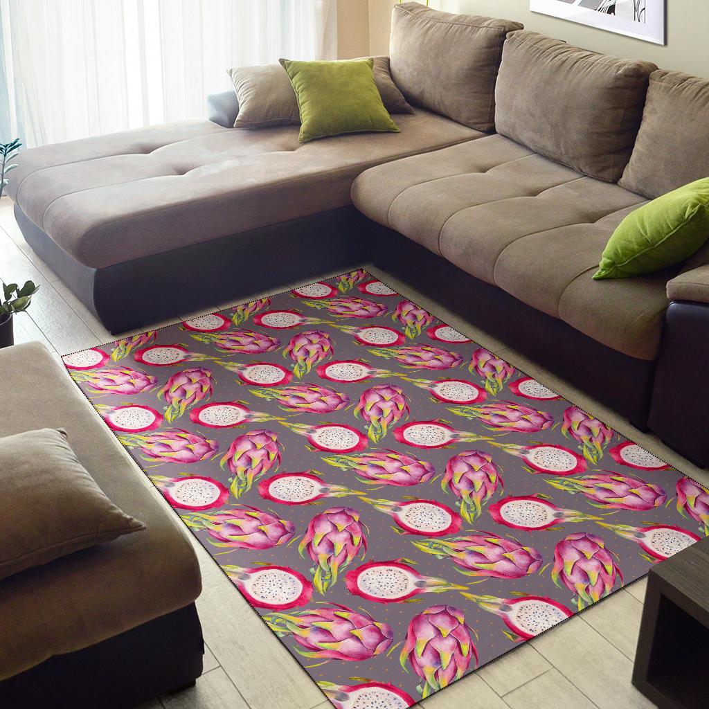 Dragonfruit Pattern Print Design DF03 Area Rugs