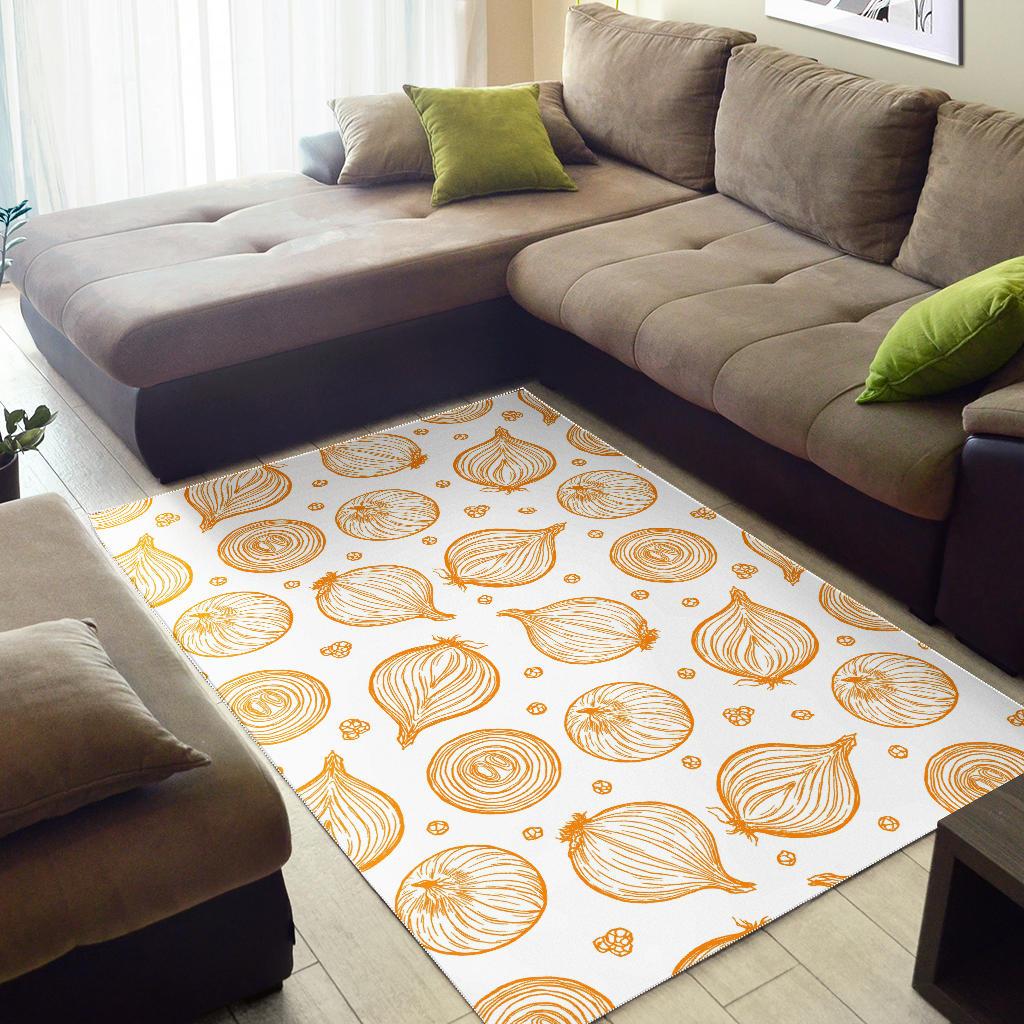 hand drawn onion pattern Area Rug