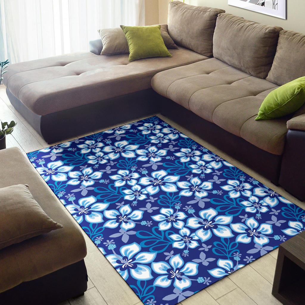Hibiscus Pattern Print Design HB04 Area Rugs