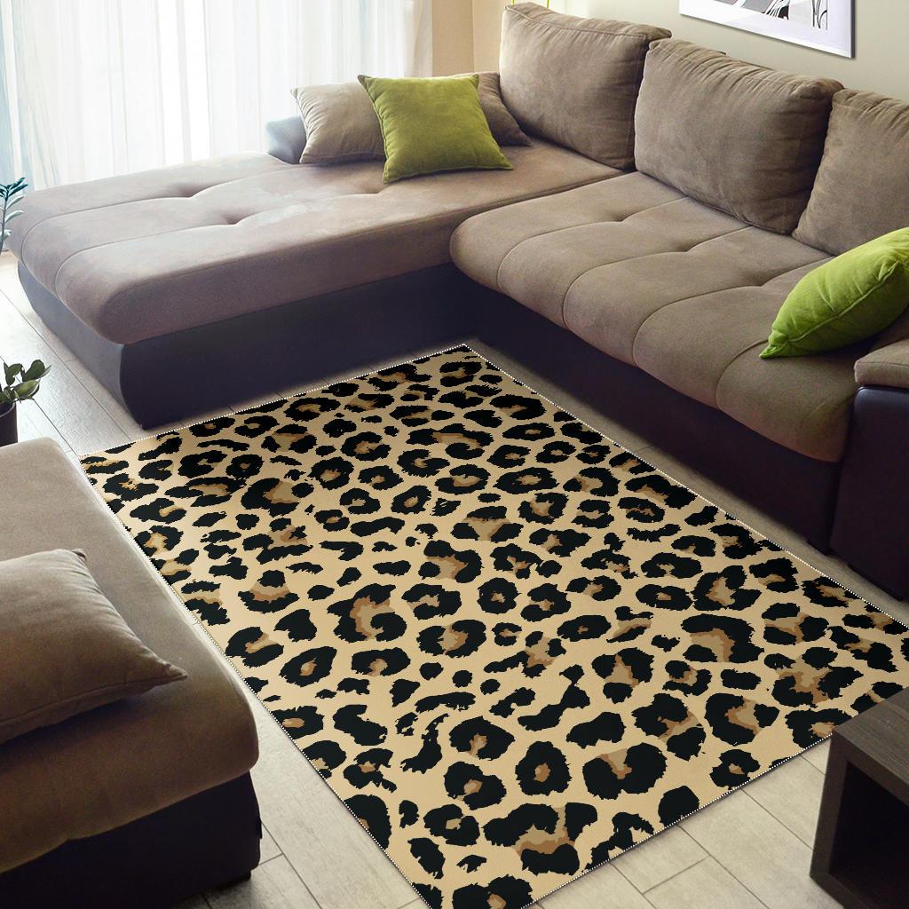 Leopard print design pattern Area Rug