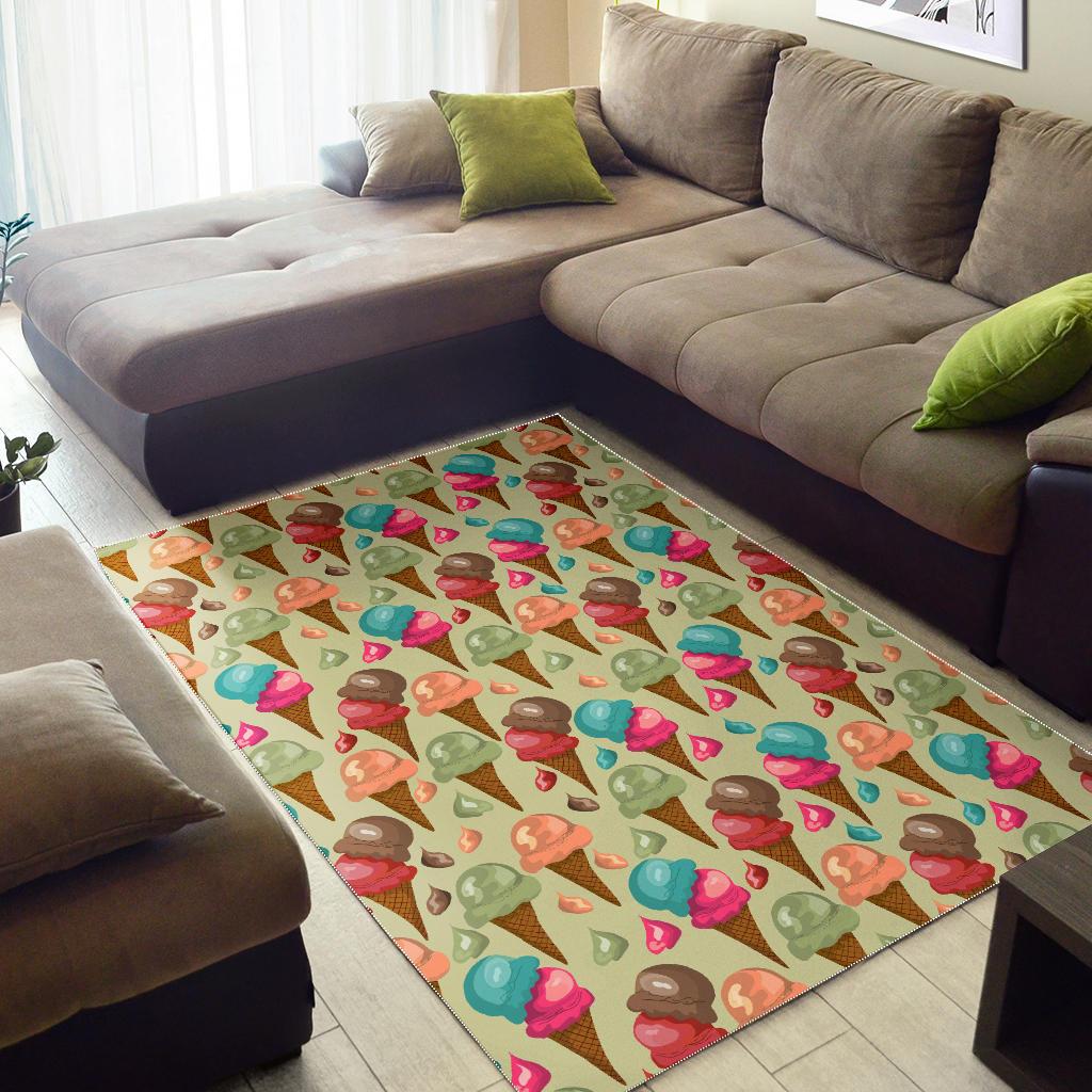 Colorful ice cream pattern Area Rug