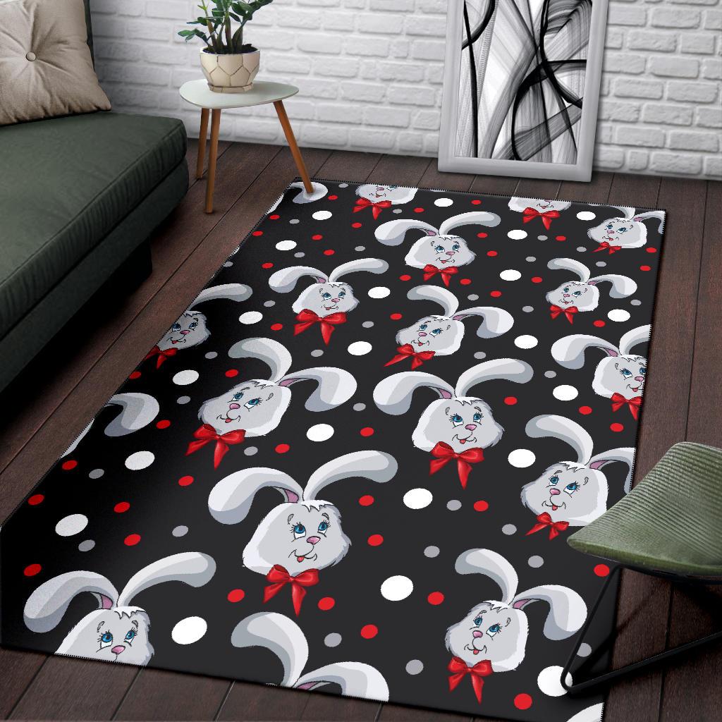 Rabbit Pattern Print Design RB012 Area Rugs