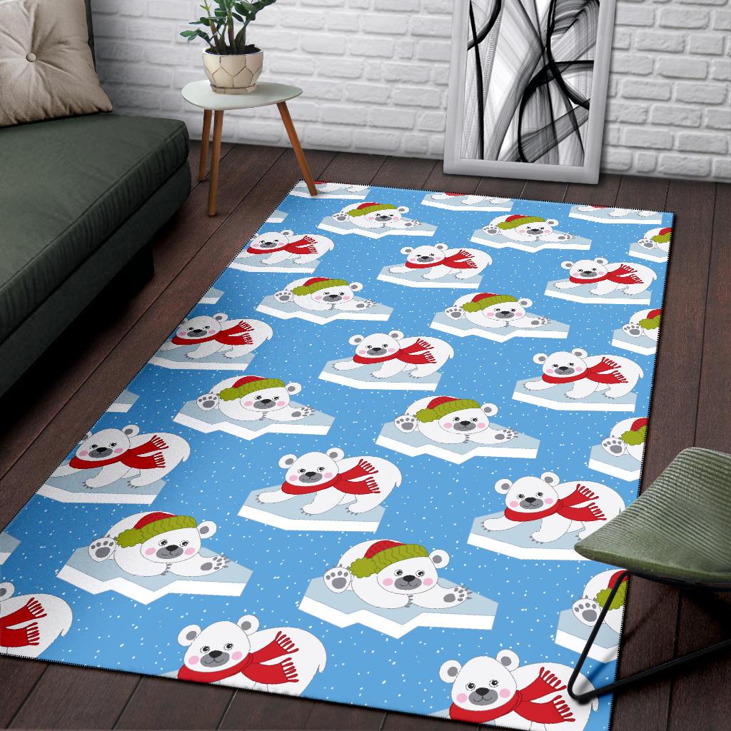 Polar Bear Pattern Print Design PB06 Area Rugs