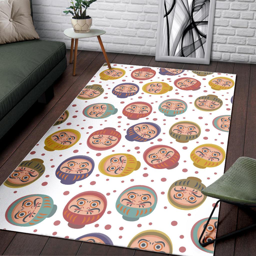 Daruma Dot Pattern Area Rug