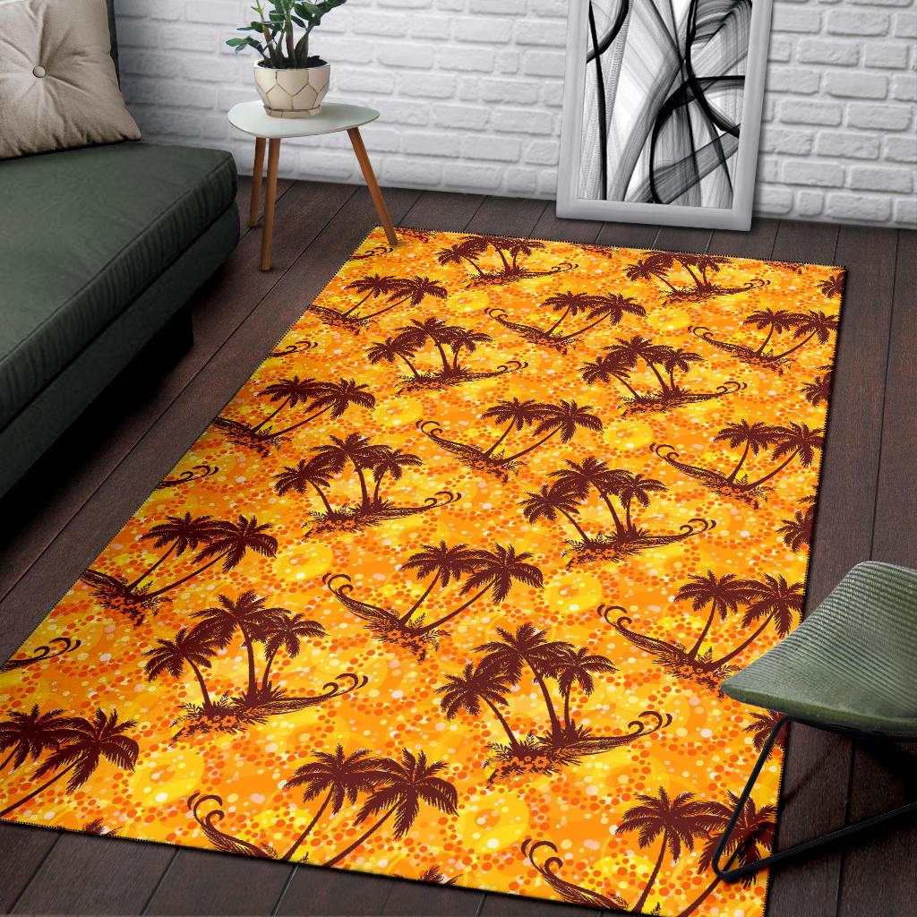 Palm Tree Pattern Print Design PT012 Area Rugs