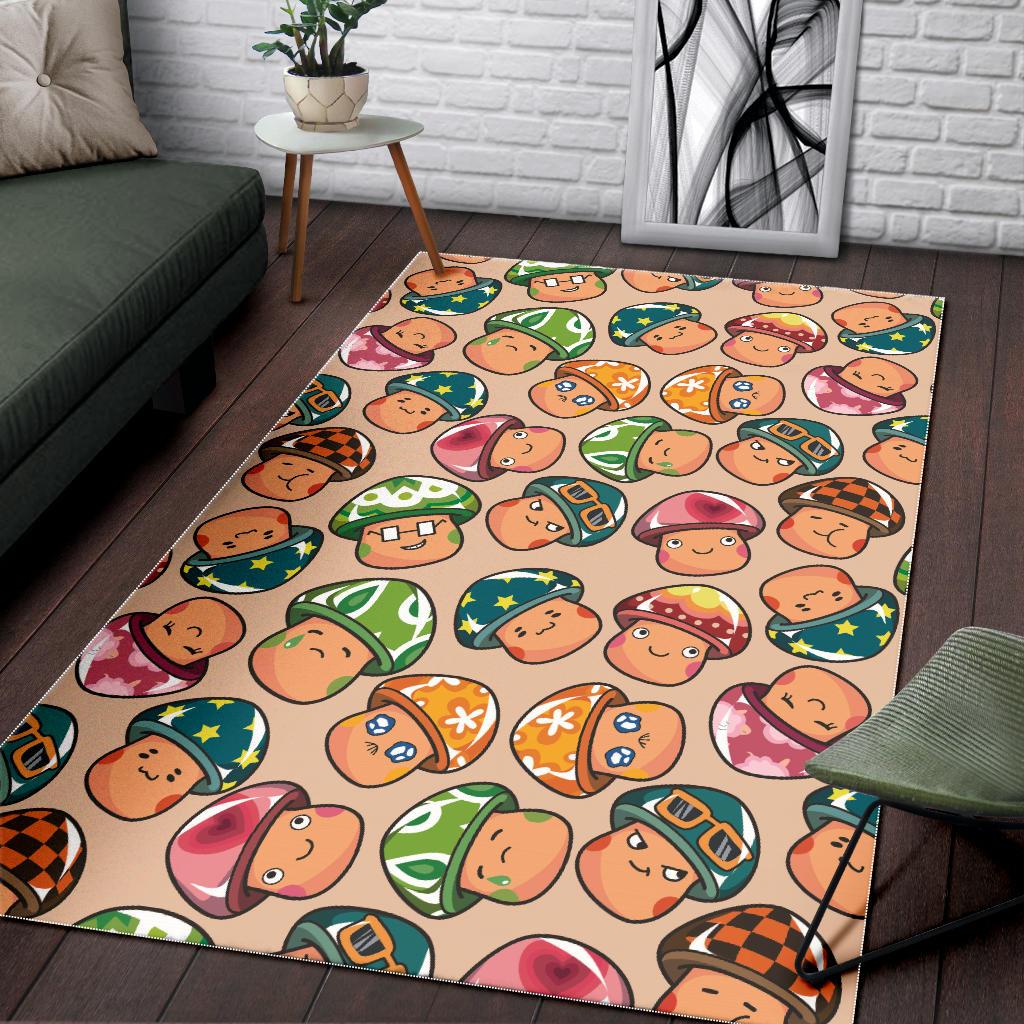 Mushroom Pattern Area Rug