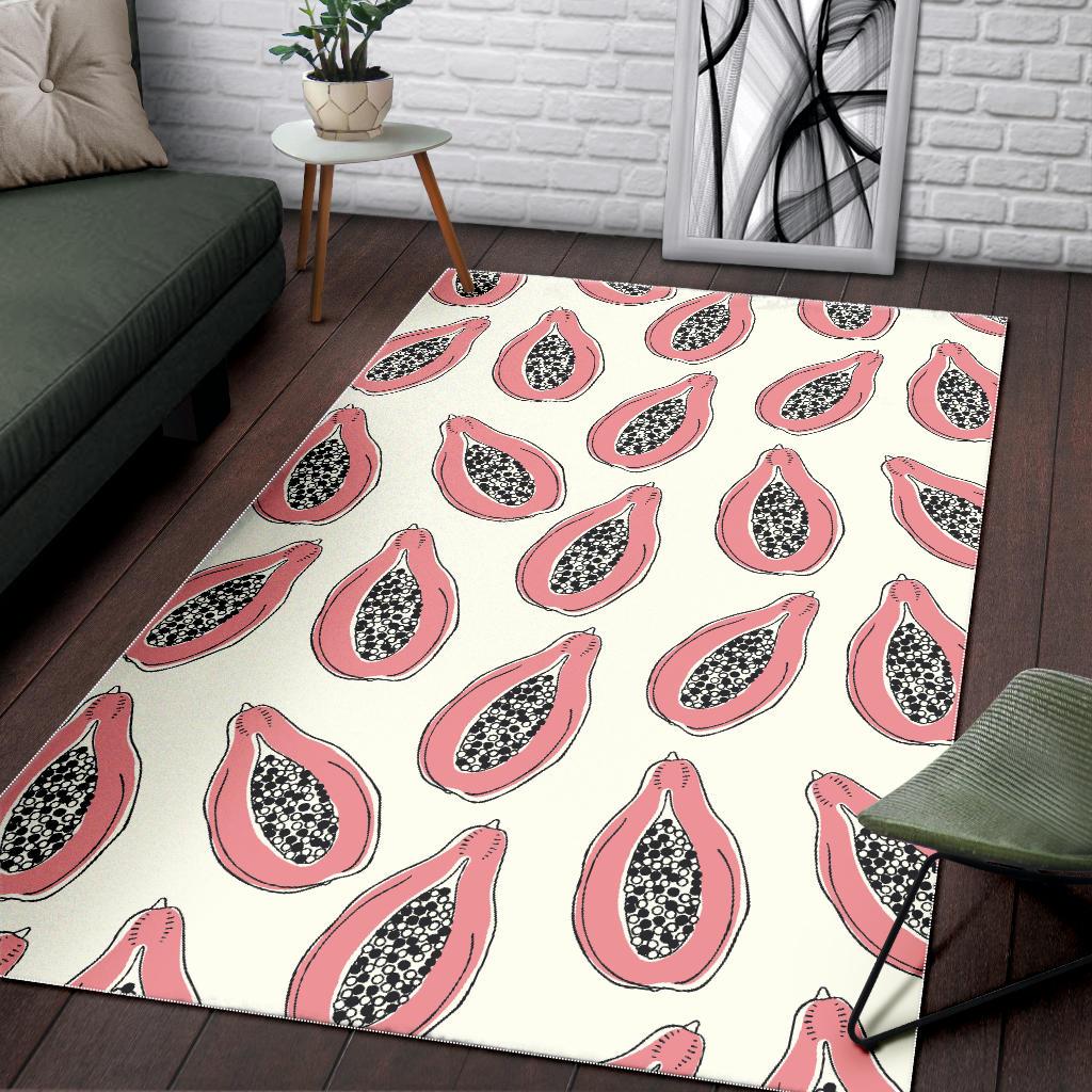papaya pattern Area Rug
