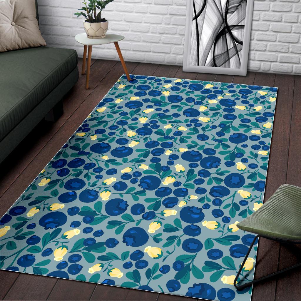 blueberry design pattern Area Rug