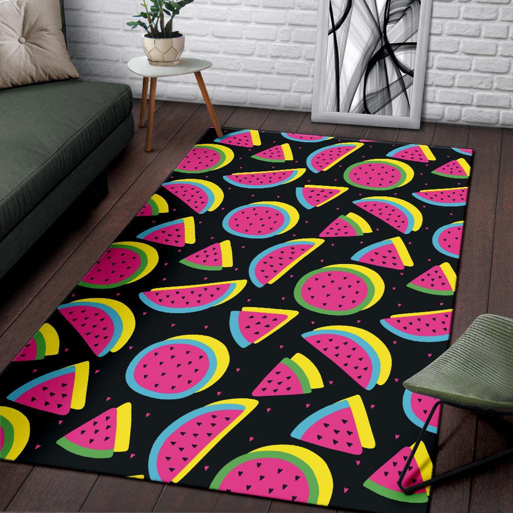 Watermelon Pattern Print Design WM07 Area Rugs