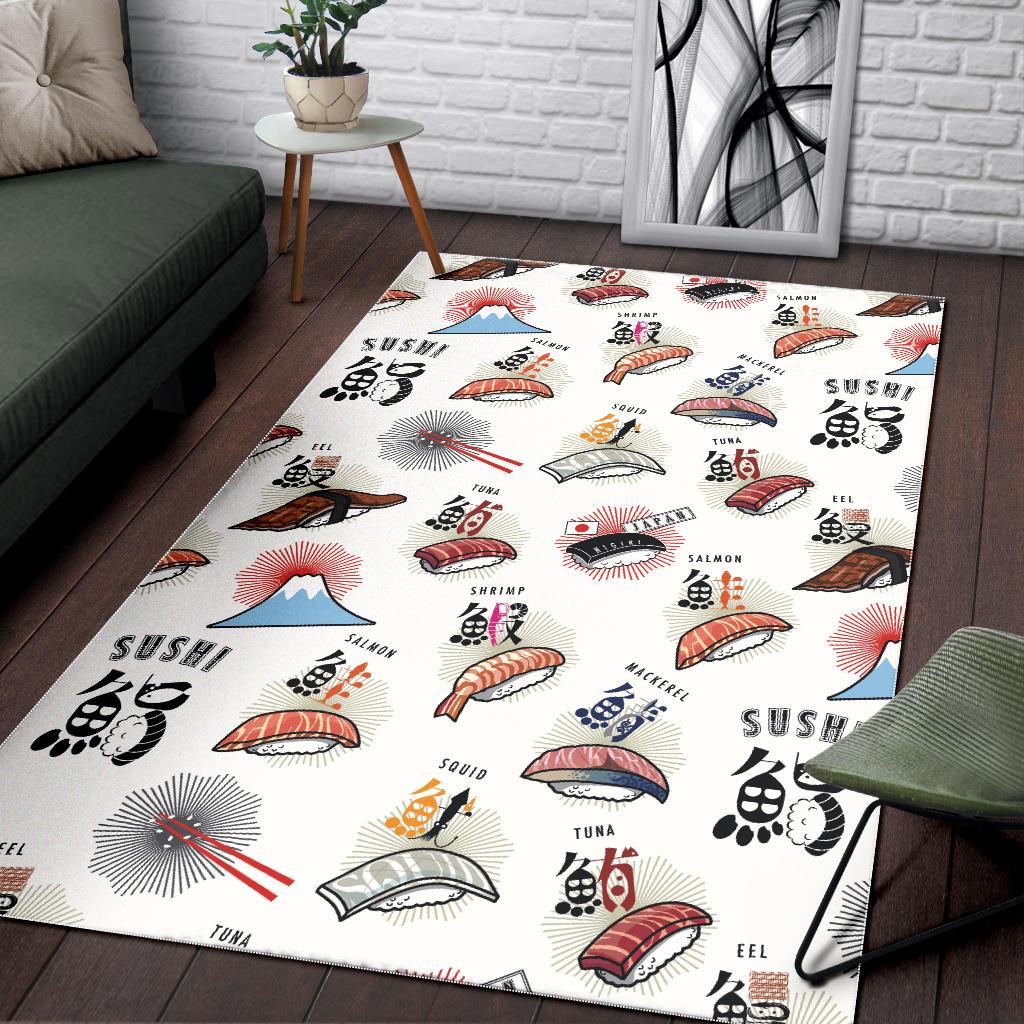 Sushi Japanese Pattern Area Rug