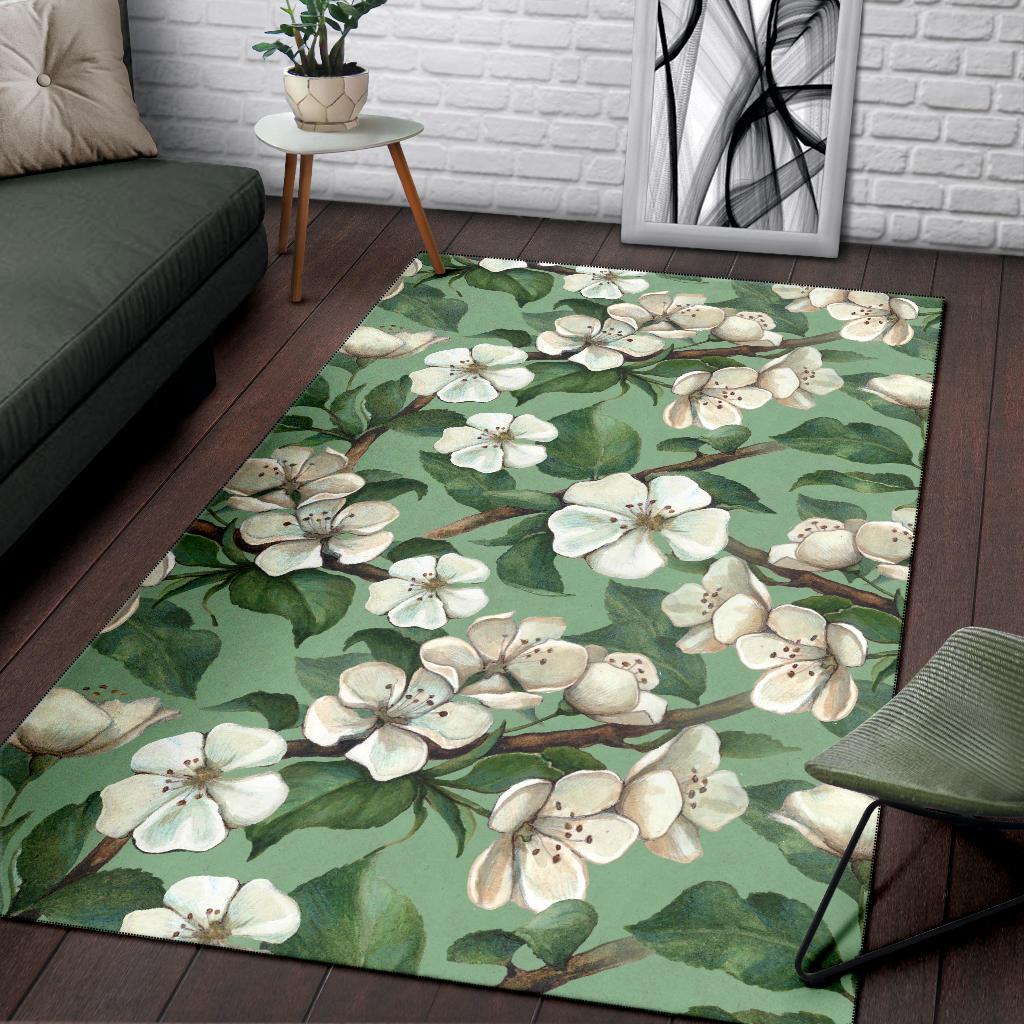 Apple Blossom Pattern Print Design AB02 Area Rugs
