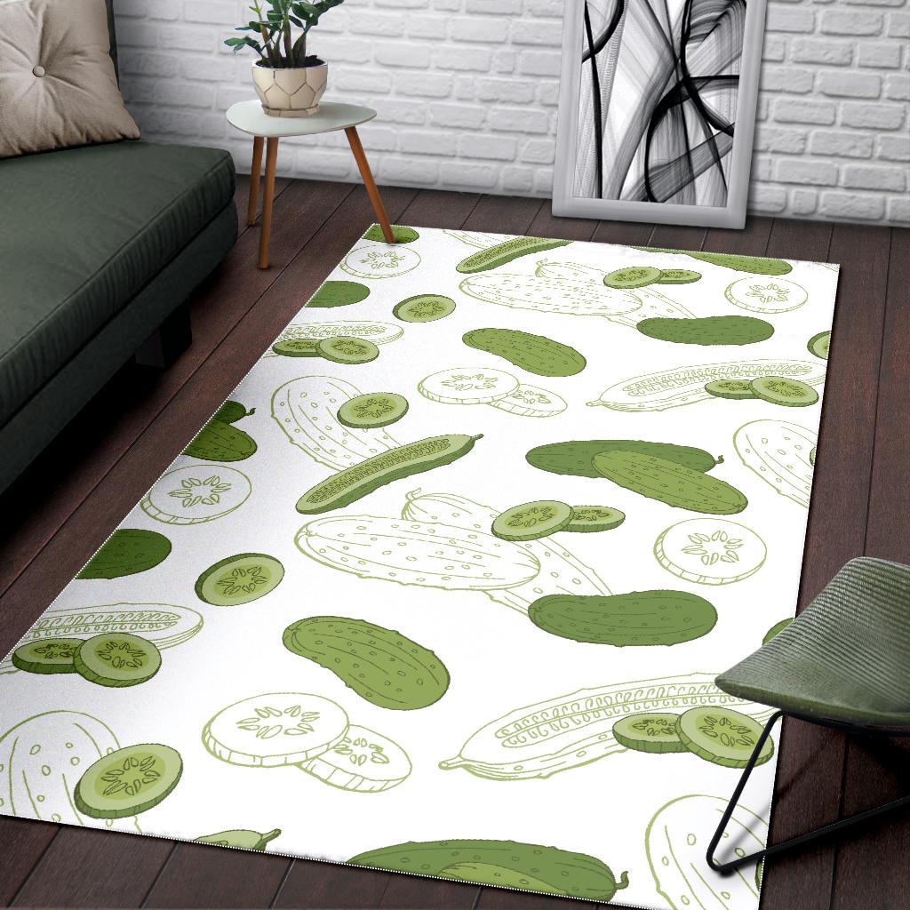 Cucumber sketch pattern Area Rug